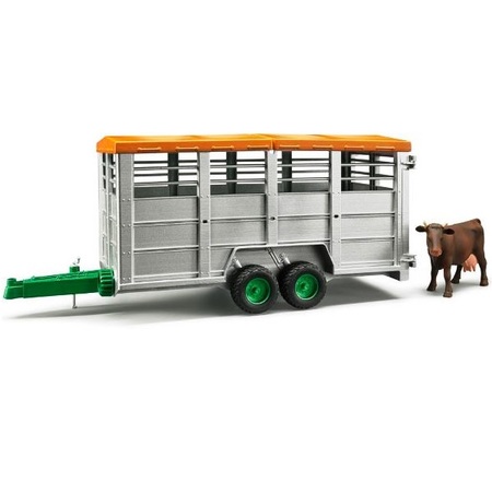 農業 はたらく車 BRUDER 畜産業務用トレーラー(フィギュア付き) 02227