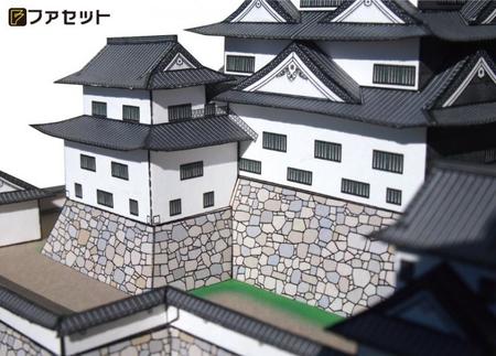 ペーパークラフト ファセット 日本の名城シリーズ 復元 創建時 福山城 1/300(40)