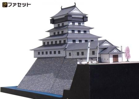 ペーパークラフト ファセット 日本の名城シリーズ 復元 小倉城 1/300 (41)