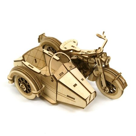 3D木製パズル Wooden Art ki-gu-mi クラシックサイドカー