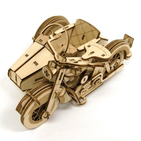 3D木製パズル Wooden Art ki-gu-mi クラシックサイドカー