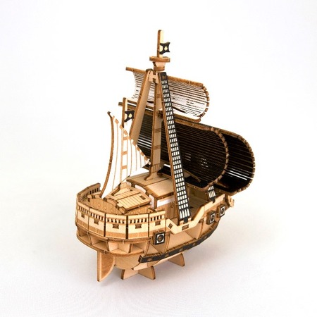 3D木製パズル Wooden Art ki-gu-mi ワンピース スペード海賊団の海賊船