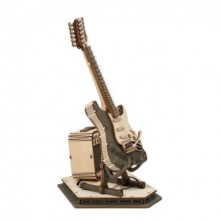 DIY つくるんです! 3Dウッドパズル 楽器シリーズ エレキギター TG605【日本語説明書付き】