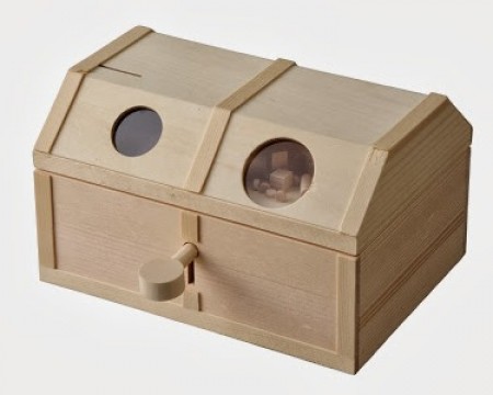 木工工作キット 加賀谷木材 カギ付き宝箱 貯金箱キット