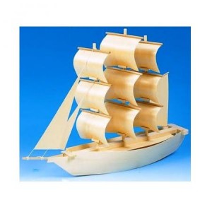 木工工作キット 加賀谷木材 経木アート 帆船キット 2200609