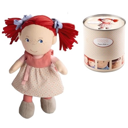 布のおもちゃ 人形 HABA ハバ 缶入りドール 赤毛のミリ HA5737