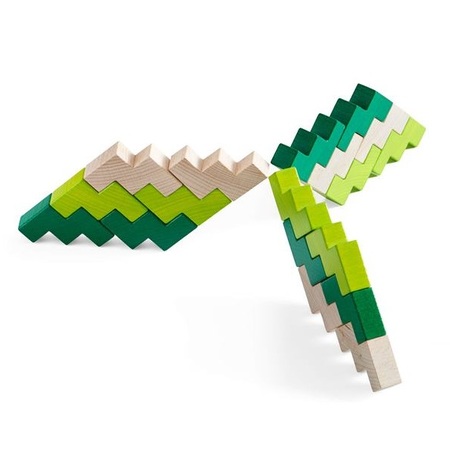 木のおもちゃ 積木 HABA ハバ ブロック 3Dパズル・グリーン HA304410