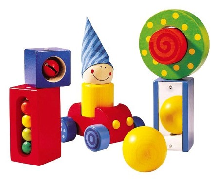 木のおもちゃ 積木 知育玩具 HABA ハバ ベビーブロック バラエティ HA1189