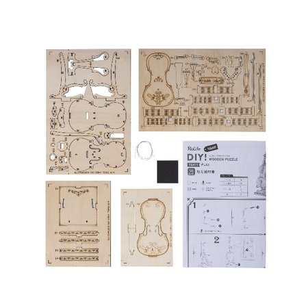 DIY つくるんです! 3Dウッドパズル 楽器シリーズ チェロ TG411【日本語説明書付き】