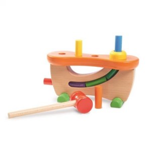 木のおもちゃ 知育玩具 NIC ニック ハンマートイ オレンジカーペンター NC64421