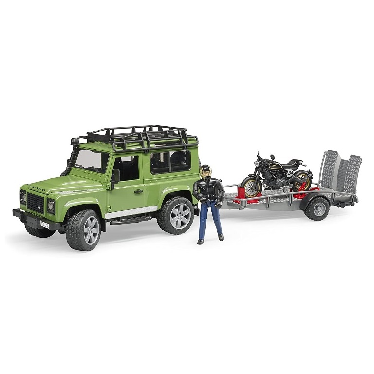 BRUDER Land Rover Def.ワゴン牽引トレーラーDucati 02598 | 日本とヨーロッパの木のおもちゃ 知育玩具 木製レール  車のおもちゃ 工作キット 3Dウッドパズル 通販の店【アクトハオ 森のこびと】